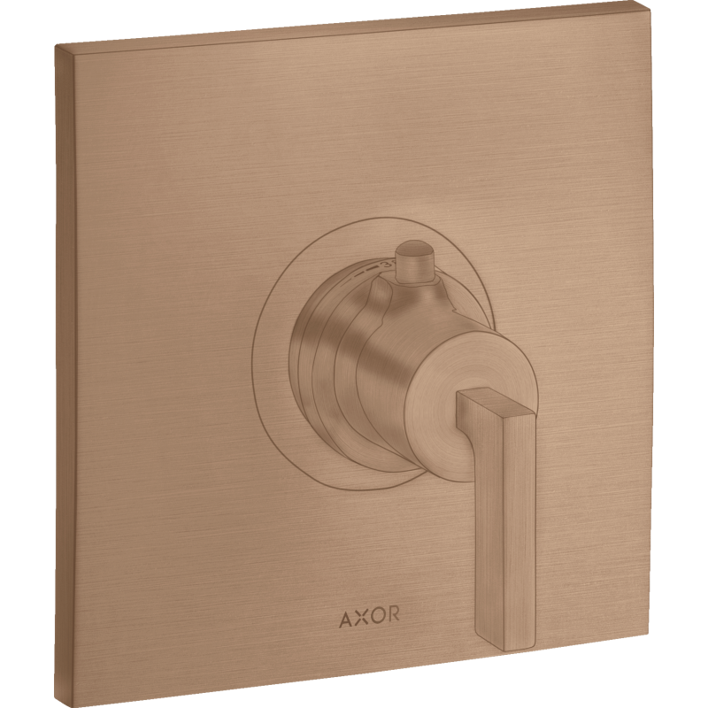 Bateria termostatyczna HighFlow z uchwytem jednoramiennym, podtynkowa Czerwony Złoty Szczotkowany Citterio AXOR 39711310