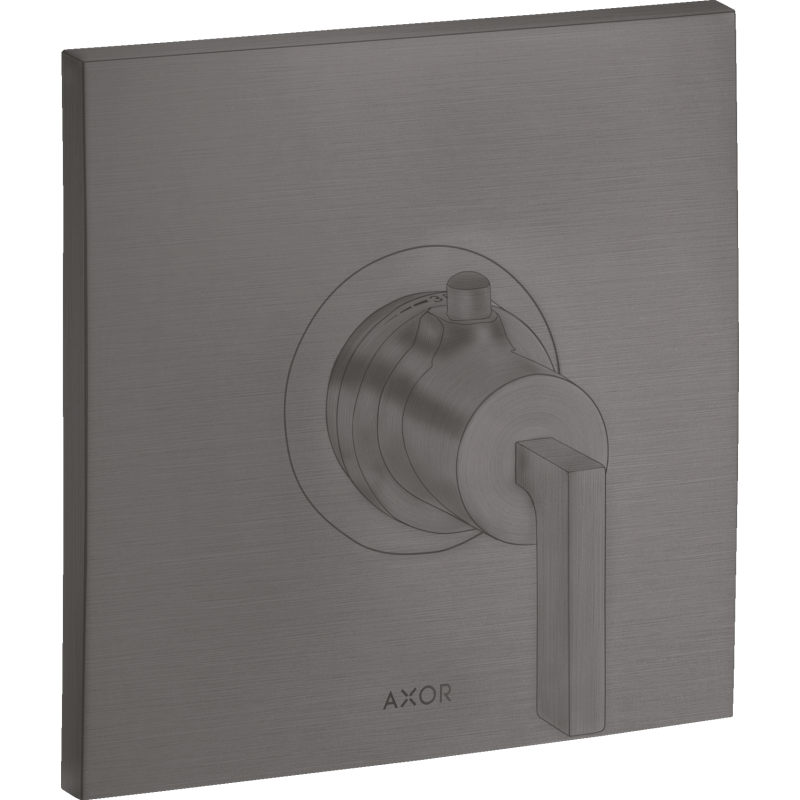 Bateria termostatyczna HighFlow z uchwytem jednoramiennym, podtynkowa Czarny Chrom Szczotkowany Citterio AXOR 39711340