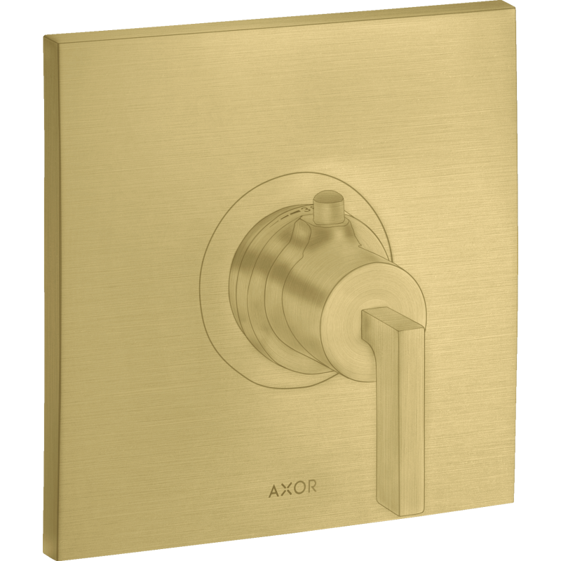 Bateria termostatyczna HighFlow z uchwytem jednoramiennym, podtynkowa Mosiądz Szczotkowany Citterio AXOR 39711950