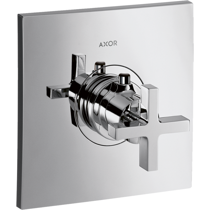 Bateria termostatyczna HighFlow z uchwytem krzyżowym, podtynkowa Chrom Citterio AXOR 39716000