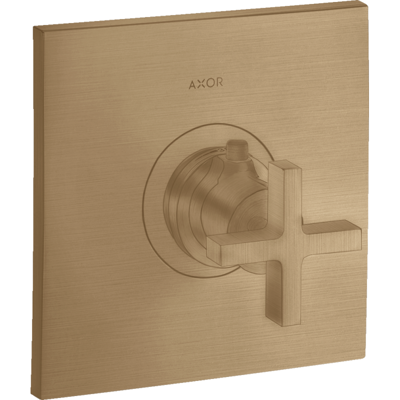 Bateria termostatyczna HighFlow z uchwytem krzyżowym, podtynkowa Brąz Szczotkowany Citterio AXOR 39716140