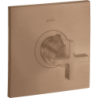 Bateria termostatyczna HighFlow z uchwytem krzyżowym, podtynkowa Czerwony Złoty Szczotkowany Citterio AXOR 39716310