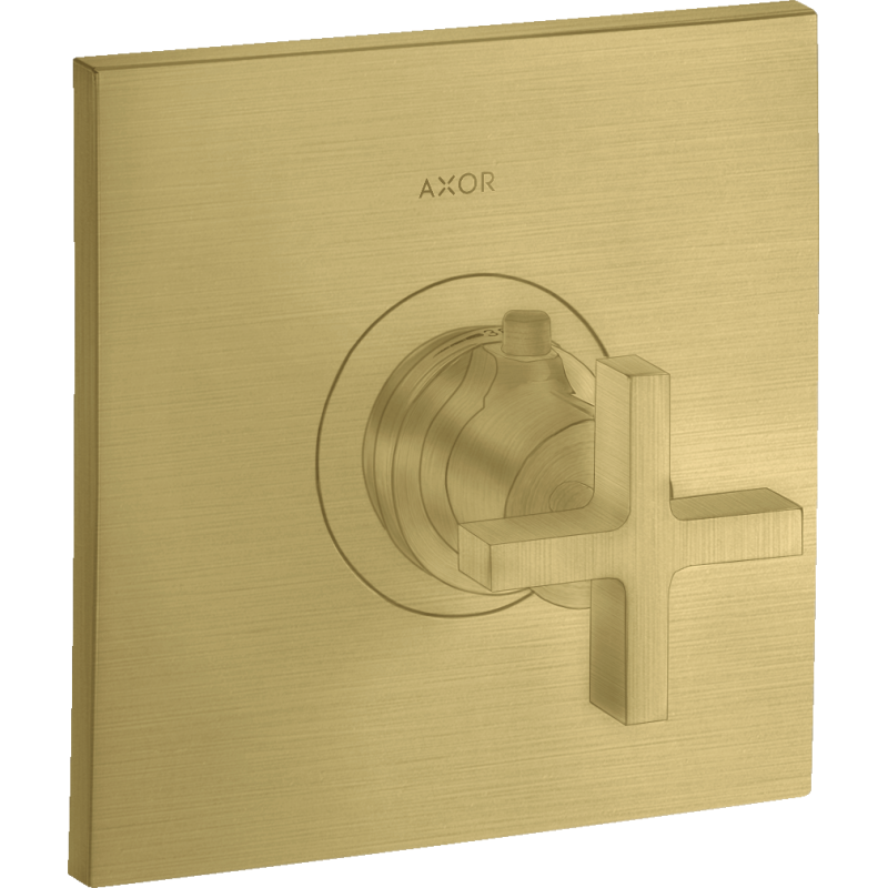 Bateria termostatyczna HighFlow z uchwytem krzyżowym, podtynkowa Mosiądz Szczotkowany Citterio AXOR 39716950