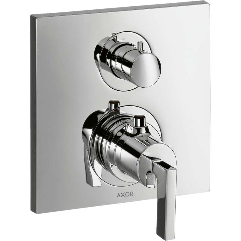 Bateria termo. z uchwytem jednoramiennym i zawór odcin./przeł. 2 odb., podtynk. Chrom Citterio AXOR 39720000