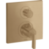 Bateria termo. z uchwytem jednoramiennym i zawór odcin./przeł. 2 odb., podtynk. Brąz brushed Citterio AXOR 39720140