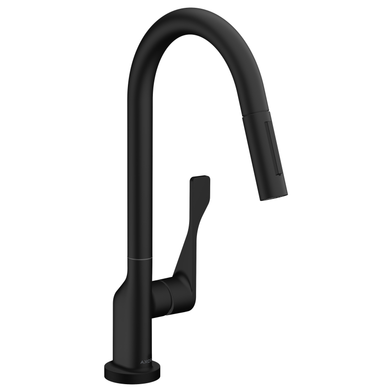 Jednouchwytowa bateria kuchenna 250 EcoSmart z wyciąganą wylewką Czarny Matowy Citterio AXOR 39832670
