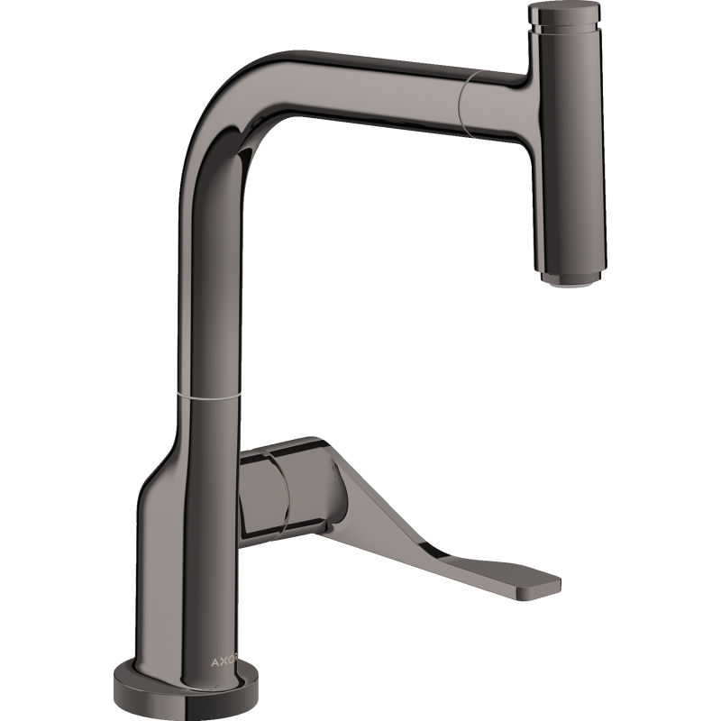 Jednouchwytowa bateria kuchenna Select 230 z wyciąganą wylewką Czarny Chrom Polerowany Citterio AXOR 39861330