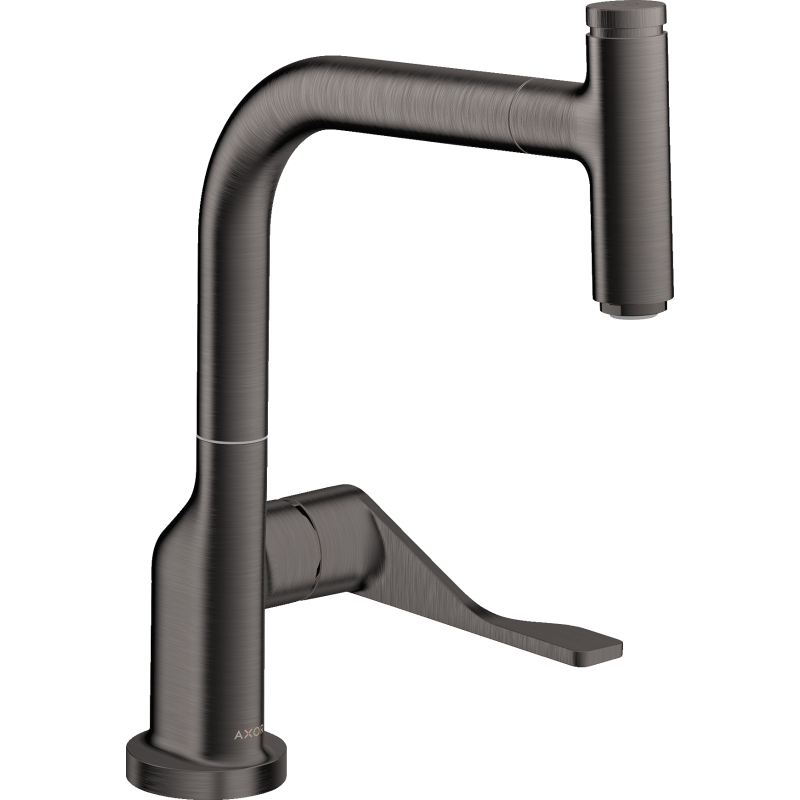 Jednouchwytowa bateria kuchenna Select 230 z wyciąganą wylewką Czarny Chrom Szczotkowany Citterio AXOR 39861340