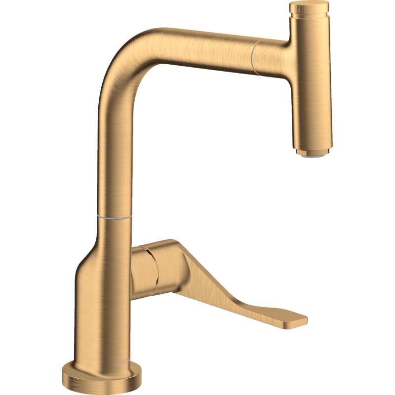 Jednouchwytowa bateria kuchenna Select 230 z wyciąganą wylewką Mosiądz Szczotkowany Citterio AXOR 39861950