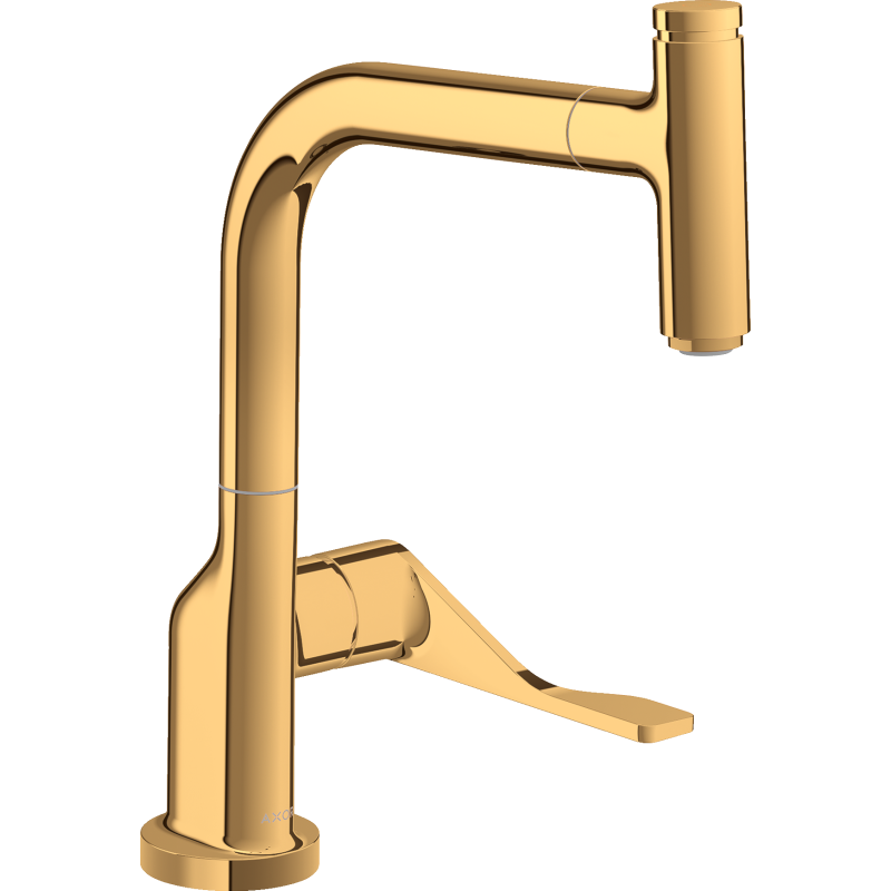 Jednouchwytowa bateria kuchenna Select 230 z wyciąganą wylewką Złoty Optyczny Polerowany Citterio AXOR 39861990