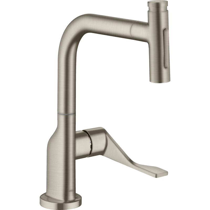Jednouchwytowa bateria kuchenna Select 230 2jet z wyciągana wylewką i sBox Nikiel Szczotkowany Citterio AXOR 39862820