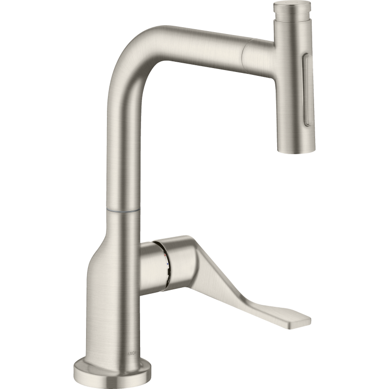 Jednouchwytowa bateria kuchenna Select 230 2jet z wyciąganą wylewką Stal Szlachetna Finish Citterio AXOR 39863800