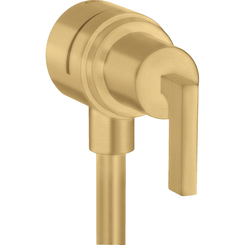 Przyłącze węża z zaworem odcinającym i uchwytem jednoramiennym Złoty Optyczny Szczotkowany Citterio AXOR 39882250