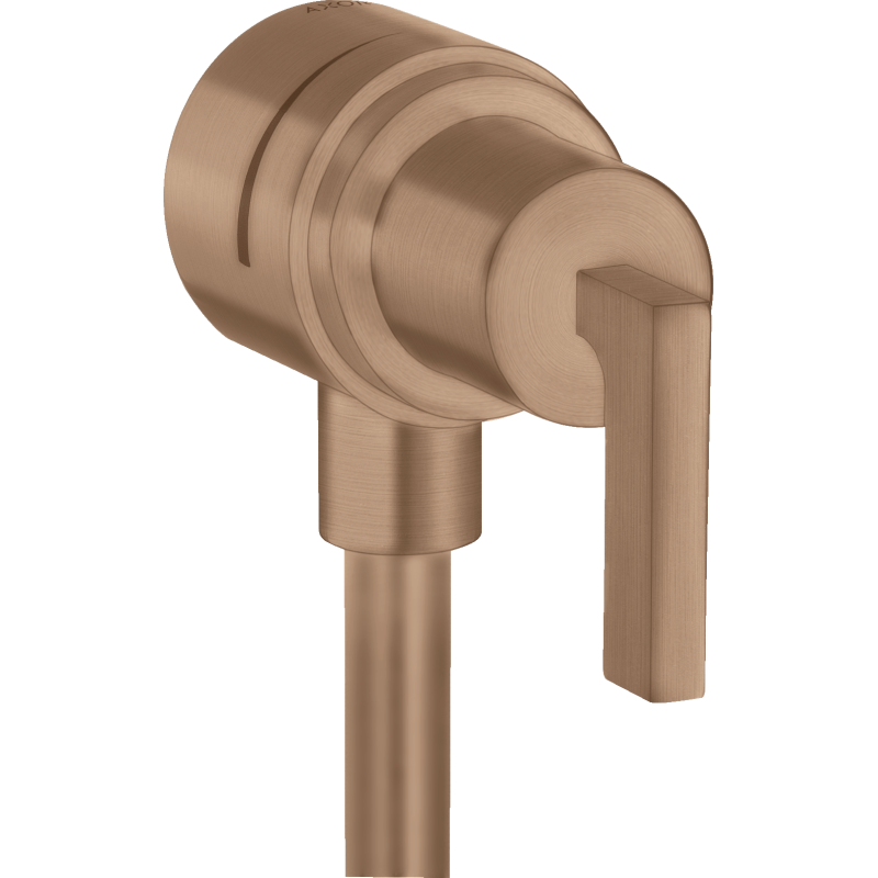 Przyłącze węża z zaworem odcinającym i uchwytem jednoramiennym Czerwony Złoty Szczotkowany Citterio AXOR 39882310