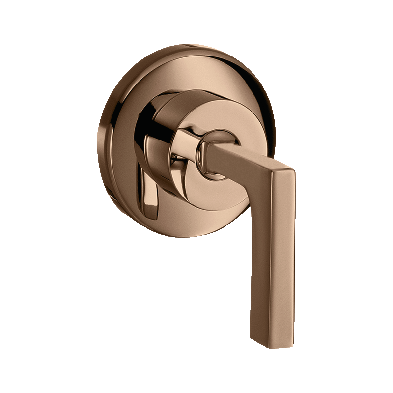 Zawór odcinający z uchwytem jednoramiennym, podtynkowy Czerwony Złoty Polerowany Citterio AXOR 39960300