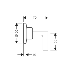Zawór odcinający z uchwytem jednoramiennym, podtynkowy Czerwony Złoty Polerowany Citterio AXOR 39960300