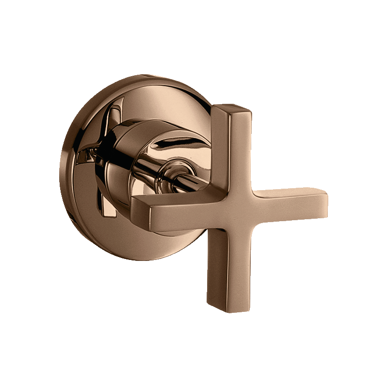 Zawór odcinający z uchwytem krzyżowym, podtynkowy Czerwony Złoty Polerowany Citterio AXOR 39965300