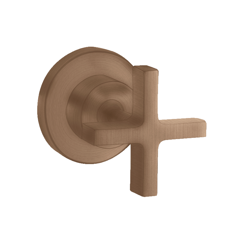 Zawór odcinający z uchwytem krzyżowym, podtynkowy Czerwony Złoty Szczotkowany Citterio AXOR 39965310