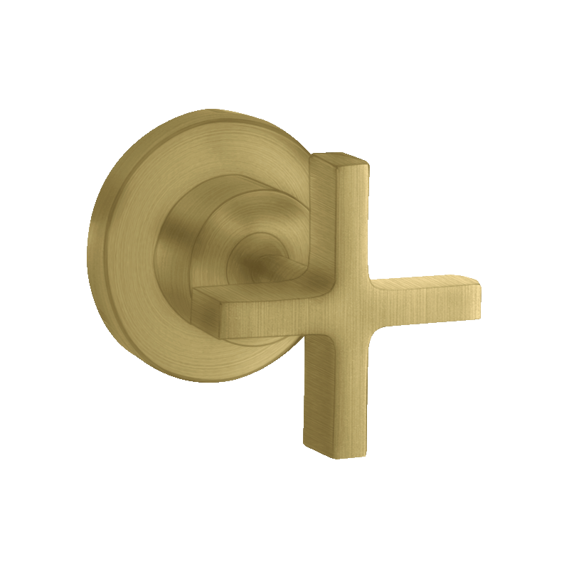 Zawór odcinający z uchwytem krzyżowym, podtynkowy Mosiądz Szczotkowany Citterio AXOR 39965950