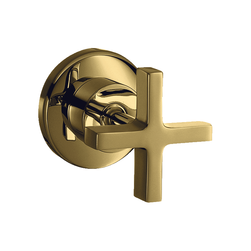 Zawór odcinający z uchwytem krzyżowym, podtynkowy Złoty Optyczny Polerowany Citterio AXOR 39965990