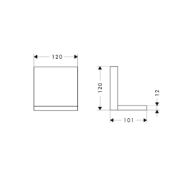 Półka 120/120 Czerwony Złoty Polerowany ShowerSolutions AXOR 40872300