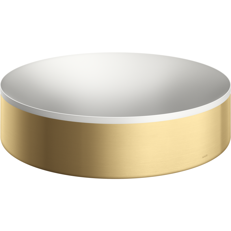 Umywalka nablatowa 400 bez otworu na baterię i przelewu Złoty Optyczny Szczotkowany Suite Wanna i Umywalki AXOR 42001250