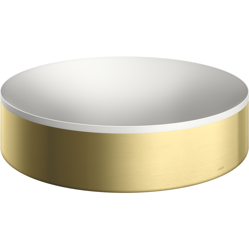 Umywalka nablatowa 400 bez otworu na baterię i przelewu Mosiądz Szczotkowany Suite Wanna i Umywalki AXOR 42001950