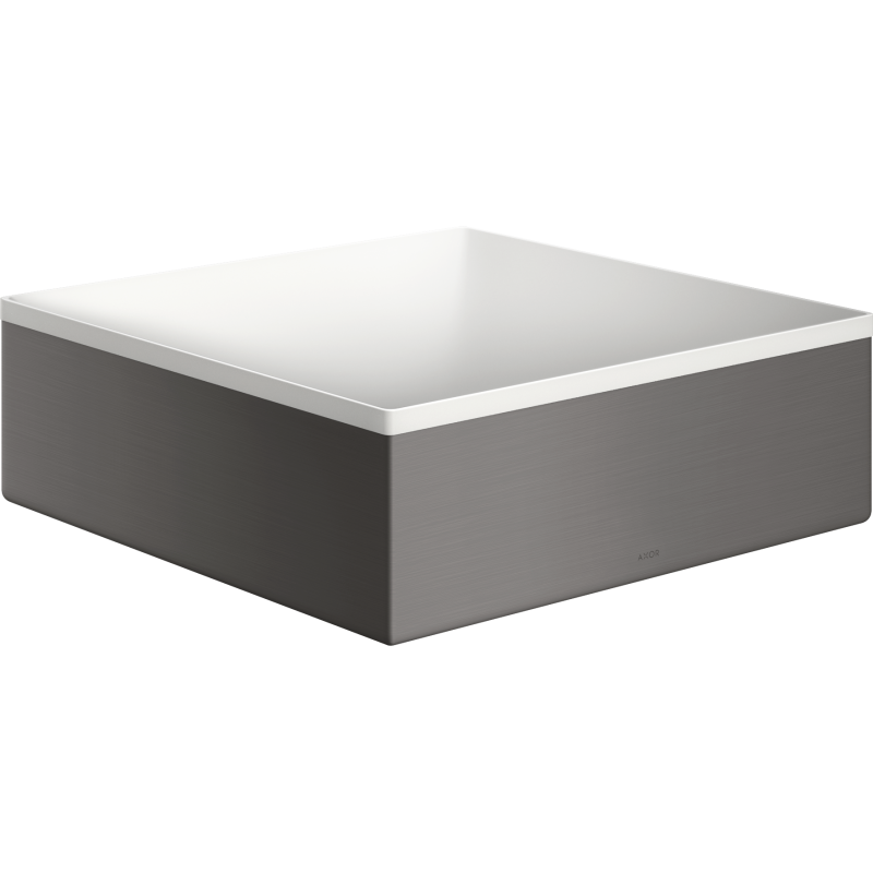 Umywalka nablatowa 285/285 bez otworu na baterię i przelewu Czarny Chrom Szczotkowany Suite Wanna i Umywalki AXOR 42002340
