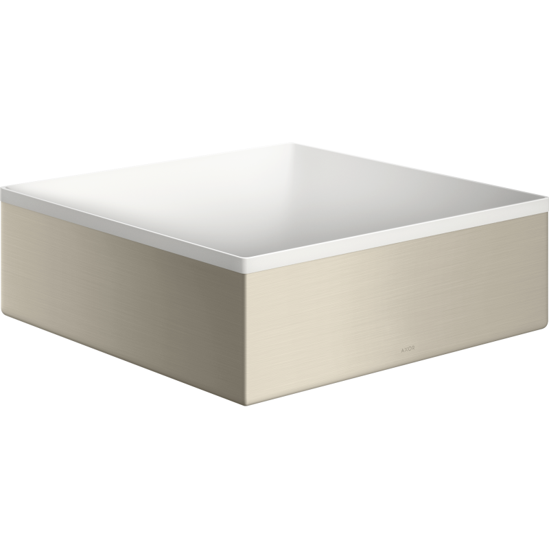 Umywalka nablatowa 285/285 bez otworu na baterię i przelewu Nikiel Szczotkowany Suite Wanna i Umywalki AXOR 42002820