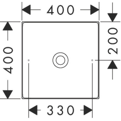 Umywalka nablatowa 400/400 bez otworu na baterię i przelewu Mosiądz Szczotkowany Suite Wanna i Umywalki AXOR 42003950