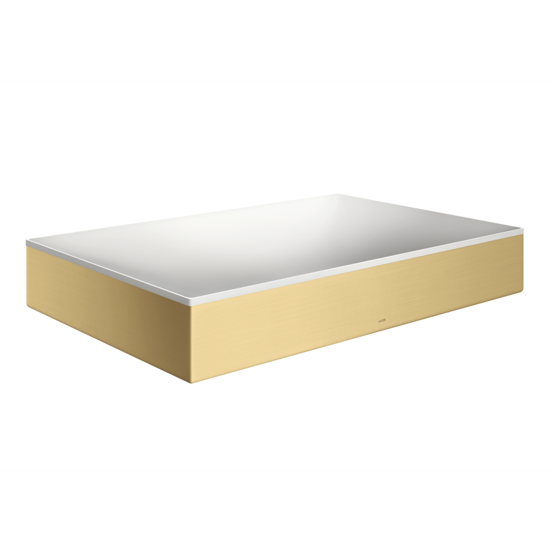 Umywalka nablatowa 600/400 bez otworu na baterie i przelewu Złoty Optyczny Szczotkowany Suite Wanna i Umywalki AXOR 42004250