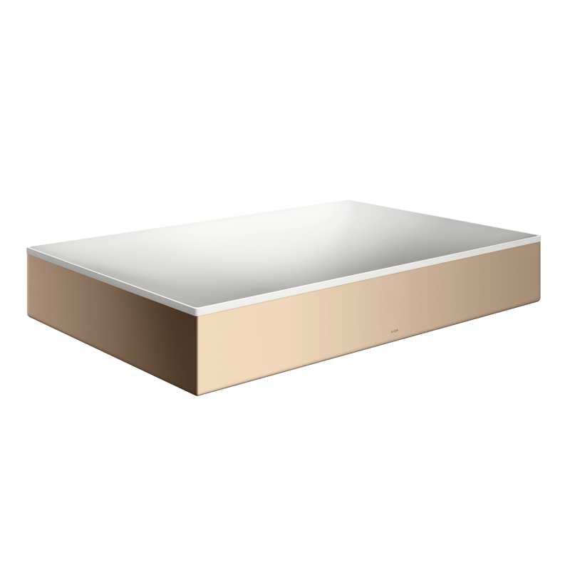 Umywalka nablatowa 600/400 bez otworu na baterie i przelewu Czerwony Złoty Polerowany Suite Wanna i Umywalki AXOR 42004300