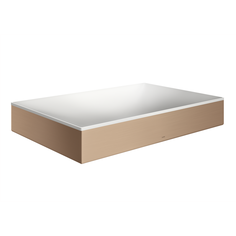 Umywalka nablatowa 600/400 bez otworu na baterie i przelewu Czerwony Złoty Szczotkowany Suite Wanna i Umywalki AXOR 42004310