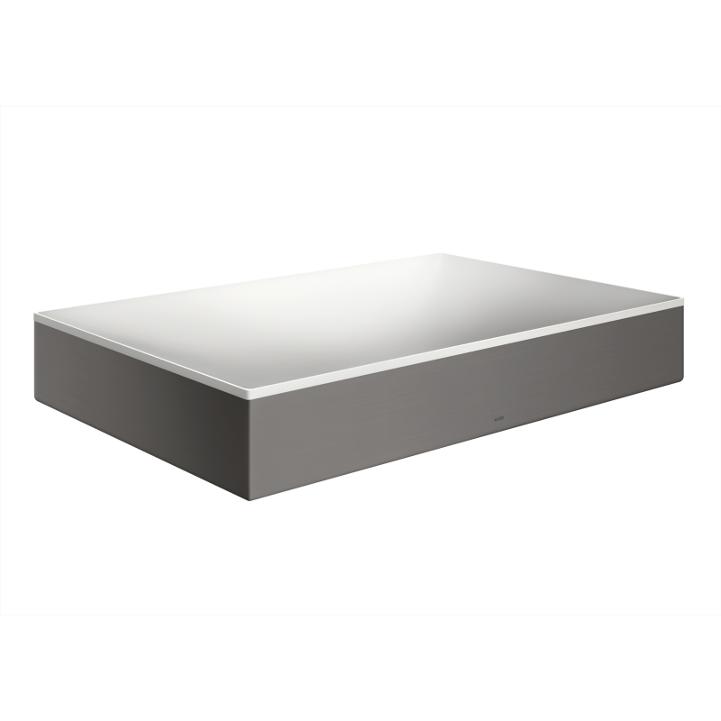 Umywalka nablatowa 600/400 bez otworu na baterie i przelewu Czarny Chrom Szczotkowany Suite Wanna i Umywalki AXOR 42004340