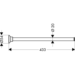 Wieszak na ręcznik, 1-ramienny Chrom Montreux AXOR 42020000