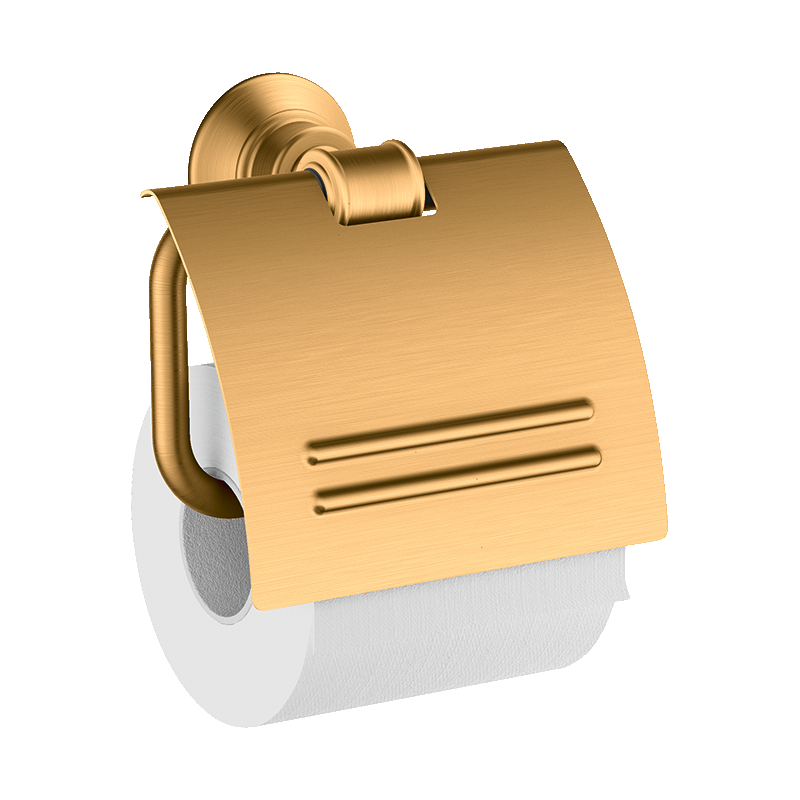 Uchwyt na papier toaletowy z osłoną Złoty Optyczny Szczotkowany Montreux AXOR 42036250