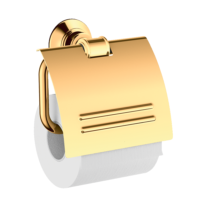 Uchwyt na papier toaletowy z osłoną Złoty Optyczny Polerowany Montreux AXOR 42036990