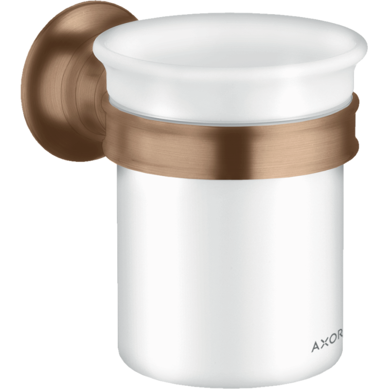 Kubek na szczoteczki do zębów Czerwony Złoty Szczotkowany Montreux AXOR 42134310