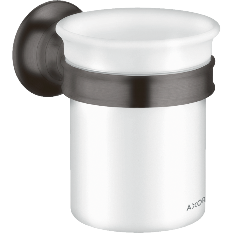 Kubek na szczoteczki do zębów Czarny Chrom Szczotkowany Montreux AXOR 42134340