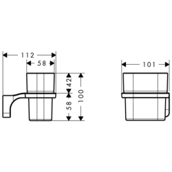 Kubek na szczoteczki do zębów Chrom Urquiola AXOR 42434000