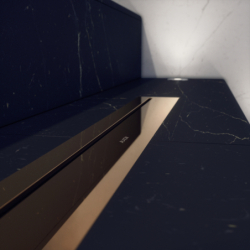 Element zewnętrzny odpływu liniowego 700, montaż odsunięty od ściany Czerwony Złoty Polerowany Drain AXOR 42520300