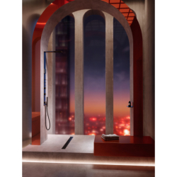 Element zewnętrzny odpływu liniowego 1000, montaż odsunięty od ściany Czarny Chrom Polerowany Drain AXOR 42523330