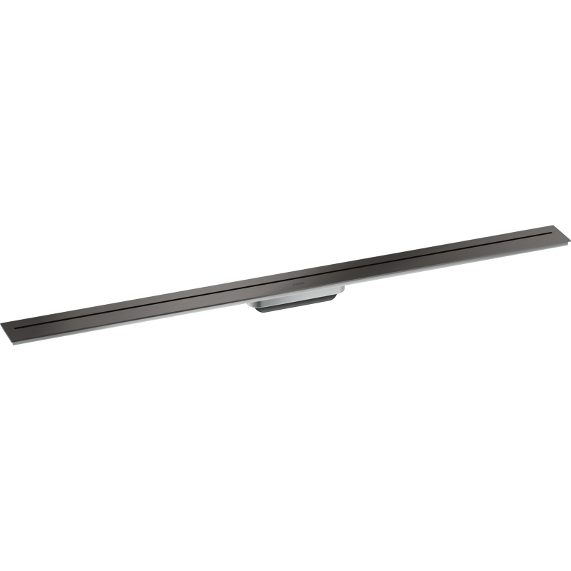 Element zewnętrzny odpływu liniowego 1200, montaż przyścienny Czarny Chrom Szczotkowany Drain AXOR 42529340