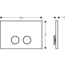 Przycisk spłukujący Czarny Chrom Szczotkowany FlushPlate AXOR 42530340