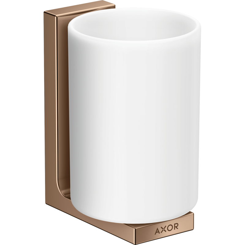 Kubek na szczoteczki do zębów Czerwony Złoty Polerowany Universal Rectangular AXOR 42604300