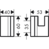 Haczyk na ręcznik Czarny Chrom Szczotkowany Universal Rectangular AXOR 42611340