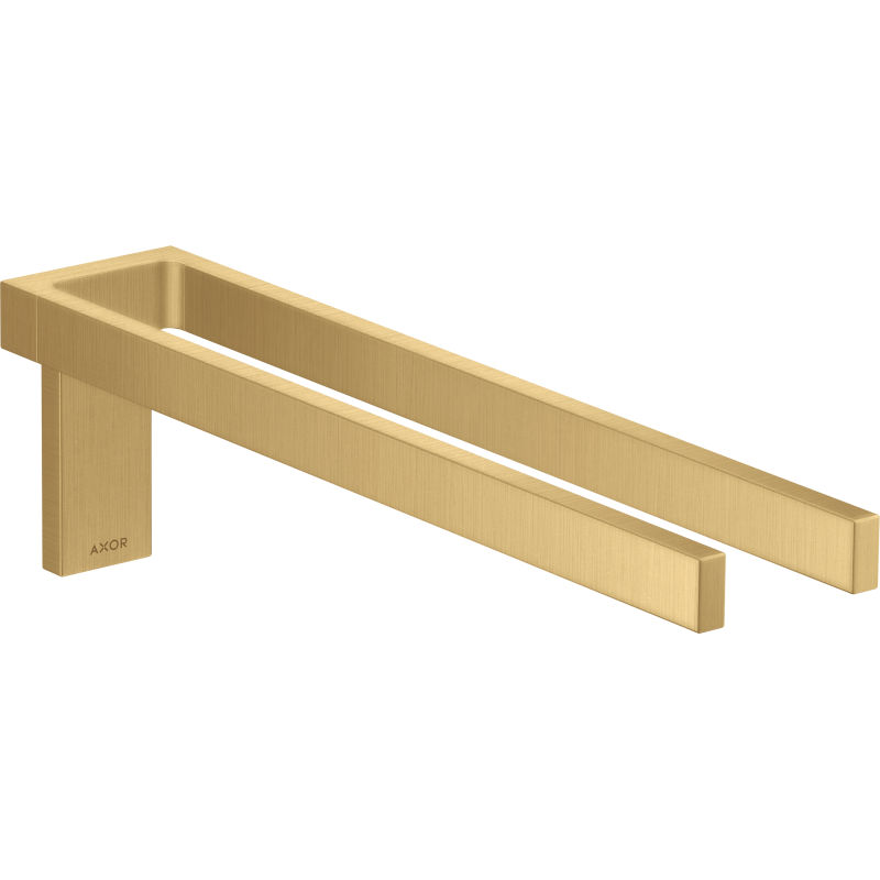Wieszak na ręczniki, 2-ramienny Złoty Optyczny Szczotkowany Universal Rectangular AXOR 42622250