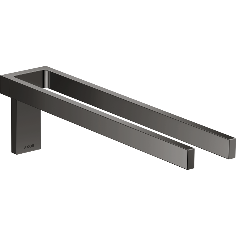 Wieszak na ręczniki, 2-ramienny Czarny Chrom Polerowany Universal Rectangular AXOR 42622330