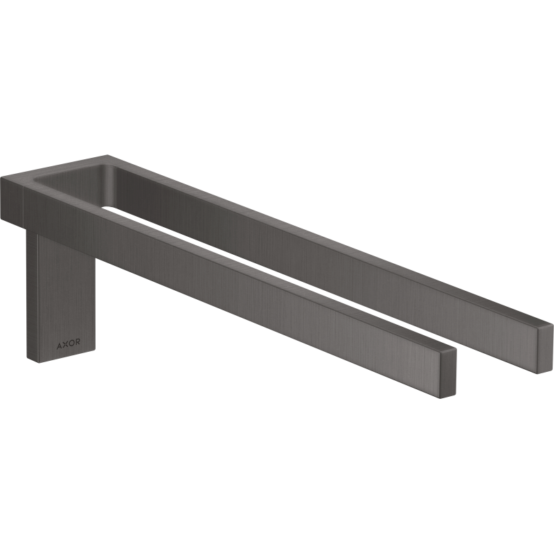 Wieszak na ręczniki, 2-ramienny Czarny Chrom Szczotkowany Universal Rectangular AXOR 42622340