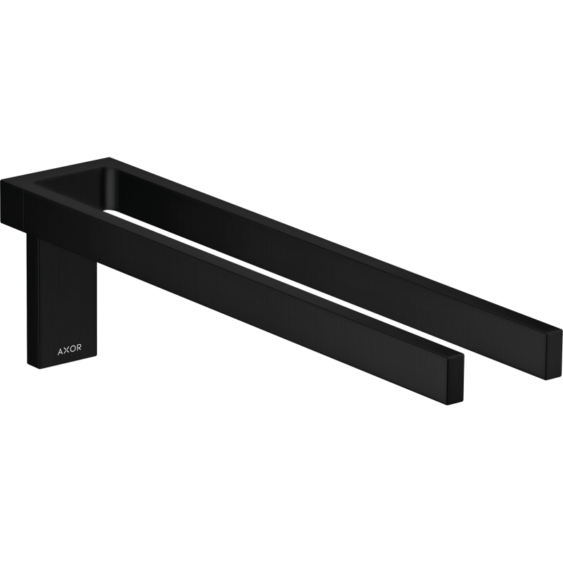 Wieszak na ręczniki, 2-ramienny Czarny Matowy Universal Rectangular AXOR 42622670